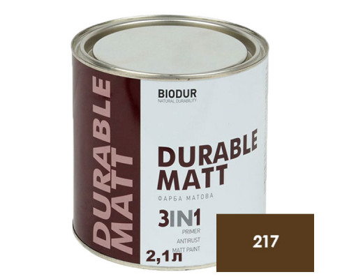Краска 3 в 1 коричневая матовая BIODUR DURABLE MATT-217 2,1 л