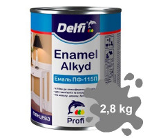 Эмаль алкидная ПФ-115 серая DELFI 2,8 кг 