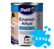 Эмаль алкидная ПФ-115 светло-голубая DELFI 0,9 кг