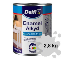 Эмаль алкидная ПФ-115 светло-серая DELFI 2,8 кг