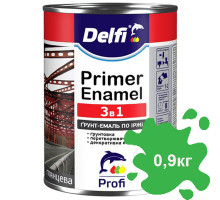 Грунт-эмаль по ржавчине 3 в 1 зеленая DELFI 0,9 кг