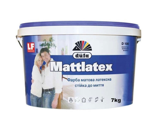 Латексная краска для стен Dufa Mattlatex D100 7 кг