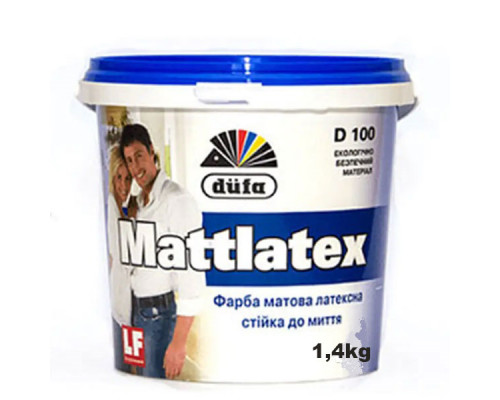 Латексная краска для стен Dufa Mattlatex D100 1.4 кг