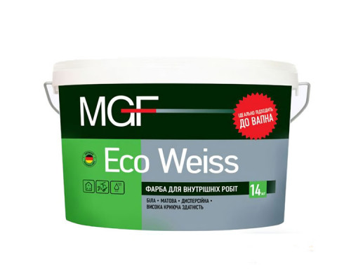 Краска MGF M1 Eco Weiss дисперсионная  матовая 14 кг