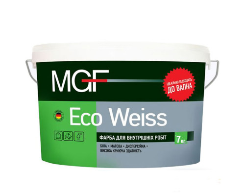 Краска MGF M1 Eco Weiss дисперсионная  матовая 7 кг