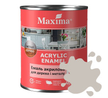 Эмаль акриловая Maxima для дерева и металла кофе с молоком шелковисто-матовая 0,75л
