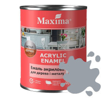 Эмаль акриловая Maxima для дерева и металла пепельный шелковисто-матовый 0,75 л