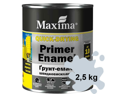 Грунт-эмаль ТМ Maxima быстросохнущая серая 2,5 кг