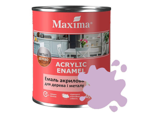 Акриловая эмаль Maxima 0,75л для дерева и металла лаванда шелковисто-матовая