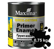 Грунт-эмаль быстросохнущая черная матовая ТМ Maxima 0,75 кг