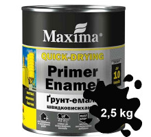 Грунт-эмаль быстросохнущая черная матовая ТМ Maxima 2,5 кг