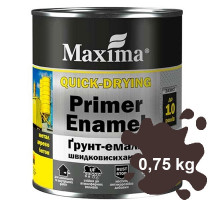 Грунт-эмаль быстросохнущая темно-коричневая ТМ Maxima 0,75 кг
