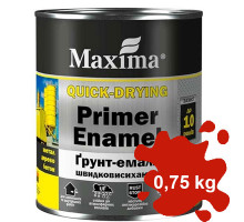 Грунт-эмаль быстросохнущая красная ТМ Maxima 0,75 кг