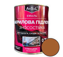 Эмаль для пола акриловая желто-коричневая Арсал  0,75 кг /12