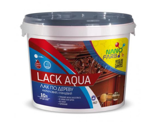 Лак для дерева акрил глянец Nano-Farb Aqua LACK 1,0 л