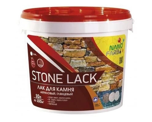 Лак для камня акрил глянец Nano-Farb Aqua Stone LACK 1,0 л 