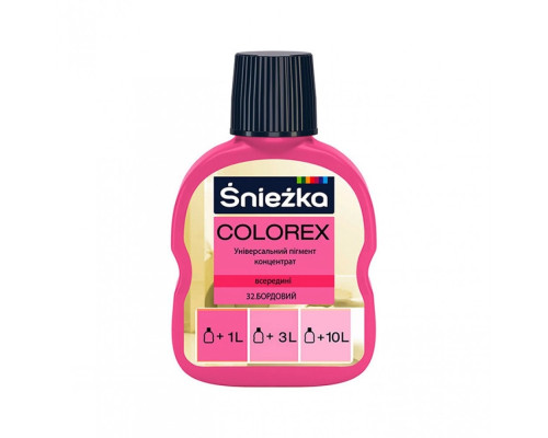 Краситель Sniezhka COLOREX 32 бордовый 100 мл