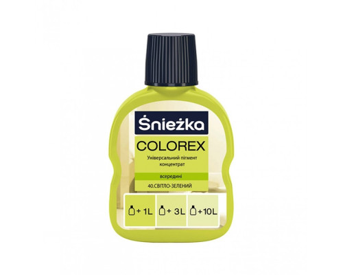 Краситель Sniezhka COLOREX 40 светло-зеленый 100 мл