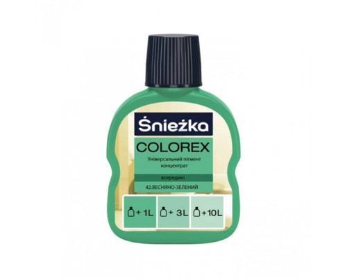 Краситель Sniezhka COLOREX 42 светло-зеленый 100 мл 