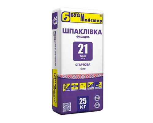 Шпаклевка фасадная стартовая белая Будмастер ТИНК-21 (25)кг
