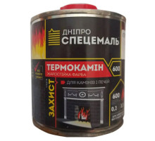 Жаростойкая эмаль + 600°С Днепроспец черная 0,2 кг