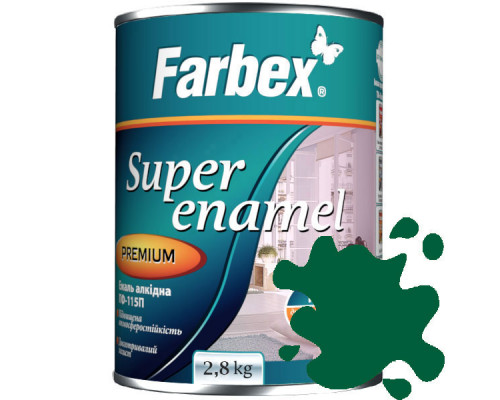 Эмаль Farbex алкидная ПФ-115 зеленая 2.8 кг
