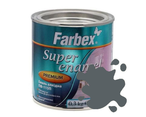 Эмаль алкидная ПФ-115 серая Farbex 0.3 кг