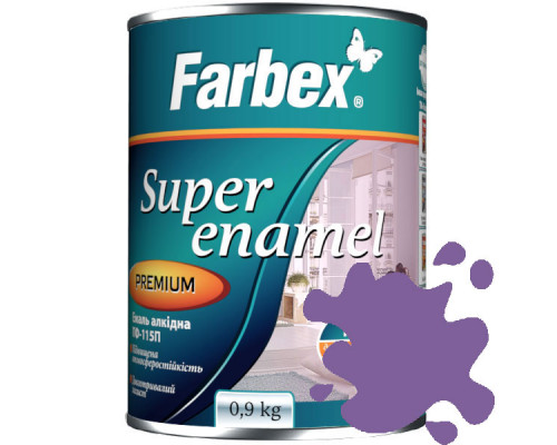 Эмаль Farbex алкидная ПФ-115 сиреневая 0,9 кг