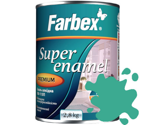 Эмаль Farbex алкидная ПФ-115 бирюзовая 2,8 кг