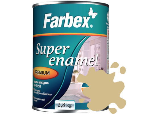 Эмаль алкидная ПФ-115 П бежевая Farbex 2,8 кг