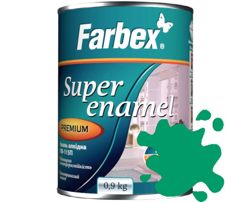 Эмаль Farbex алкидная ПФ-115 светло-зеленая 0,9 кг