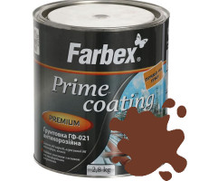 Грунтовка Farbex ГФ-021 красно-коричневая антикоррозийная (2,8) кг