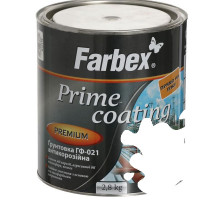  Грунтовка Farbex ГФ-021 белая антикоррозионная (2,8) кг 