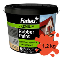 Краска резиновая Универсальная красная Farbex 1,2 кг
