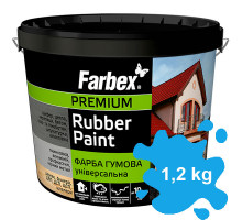 Краска резиновая Универсальная ярко-голубая Farbex 1,2 кг