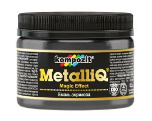 Эмаль акриловая Kompozit METALLIQ черная жемчужина 0,1 кг