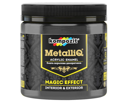 Эмаль акриловая Kompozit METALLIQ черная жемчужина 0,5 кг