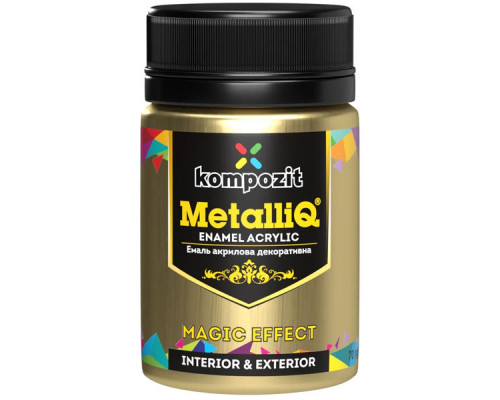 Эмаль акриловая Kompozit METALLIQ золото 0,07 кг