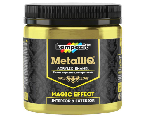 Эмаль акриловая Kompozit METALLIQ золото 0,5 кг