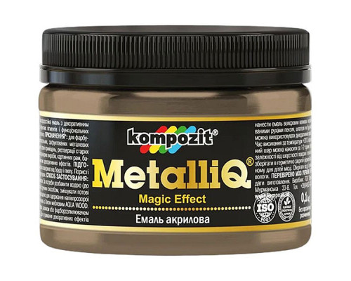 Эмаль акриловая Kompozit METALLIQ римское золото 0,1 кг