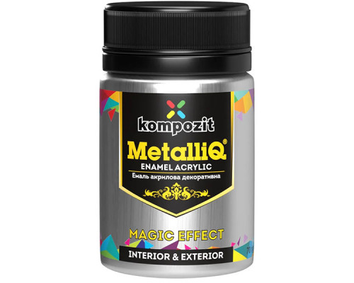 Эмаль акриловая Kompozit METALLIQ серебро 0,07 кг