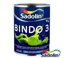 Краска латексная белая для потолка и стен Sadoline Bindo 3 (1) л