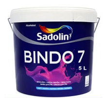 Краска латексная белая для потолка и стен Sadoline Bindo 7 (5) л