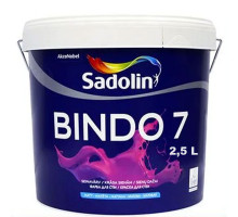 Краска латексная белая для потолка и стен Sadoline Bindo 7 (2,5) л